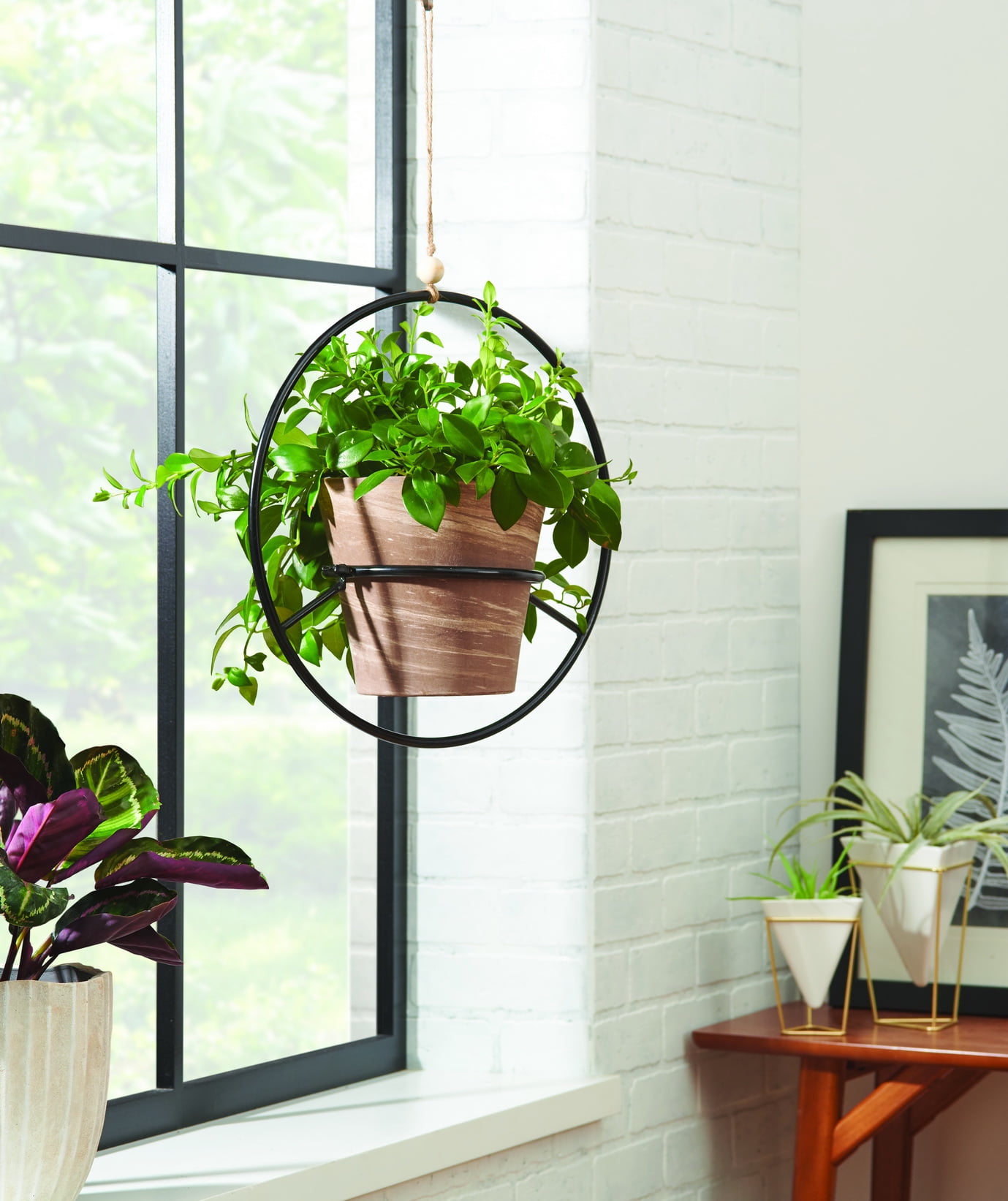 Better Homes & Gardens Black and Brown Iron Plant Hanger