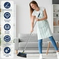 thumbnail image 4 of Broom and Dustpan Set with Shower Cleaning Brush Portable Broom Dustpan Combo with Comb Teeth Upright Standing Floor Brush and Dustpan 180° Rotating Broom Dustpan with Broom Clip for Hom, 4 of 11