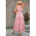 thumbnail image 6 of PRETTYGARDEN Women's Summer Floral Maxi Sun Dress Sleeveless Halter Neck Flowy Ruffle Hem Long Boho Dresses with Belt, 6 of 6