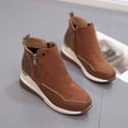 thumbnail image 6 of Bnwani Womens Boots,Winter Boots,Round Toe,Zip-Up,Wedge,Cozy,Brown,35(US:5), 6 of 6