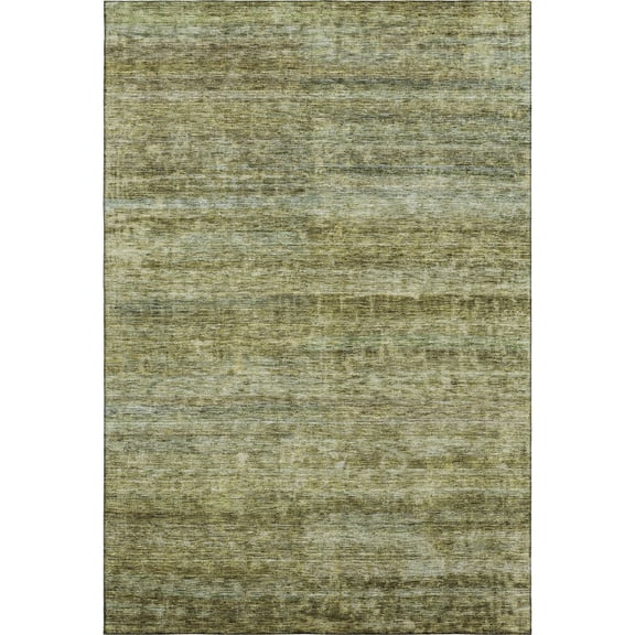 Addison Rugs Mayfield Premium Machine Washable Transitional Stripes Olive Rectangle Rug, 9' x 12'