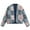 Green, variant on Women Cropped Puffer Jacket Cardigan Floral Printed Quilted Coats Lightweight Open Front Crop Padded Down Jackets with Pockets