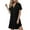 Black, variant on Diufon Nightgowns for Women Summer V Neck Button Short Sleeve Shirt Dress Casual Plus Size Loose Sleepwear