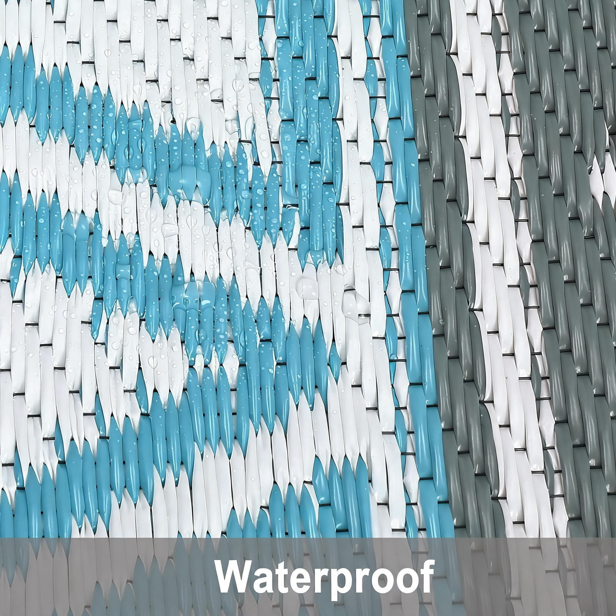 Nanan 10x20 Outdoor Plastic Rug,Portable Plastic Outdoor Rug, Waterproof & UV Resistant, Non-Slip, Easy to Clean for Camping, Patio, Garden, Beach, Picnic, Multicolor
