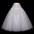 thumbnail image 5 of FAIOIN White 4-Layer Hoopless Wedding Ball Gown Crinoline Lolita Bridal Dress Petticoat Underskirt Floor Length for Women Girls, 5 of 10