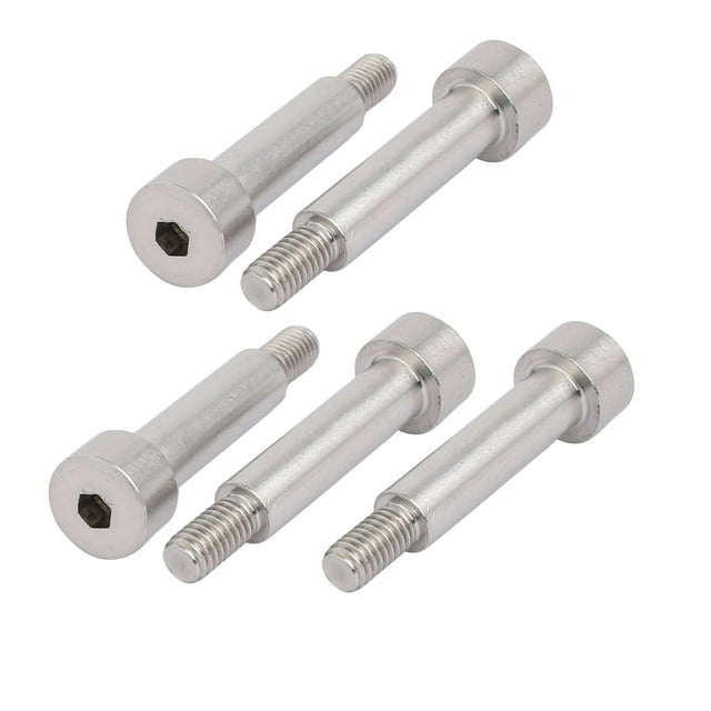 Unique Bargains Hex Socket Shoulder Bolt 8mm Shoulder Dia 30mm Shoulder Length M6 Thread 5pcs
