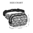 thumbnail image 4 of Fotbe Tropical Leaves Cangurera Cuadrada con Estampado de Doble Capa, Bolsa de Cintura Ajustable Mini para Hombres y Mujeres, 4 of 9