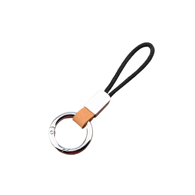 Jumpingount Llavero moderno hecho a mano a la moda Auto llavero Simple ligero cordón colgante hebilla hombres mujeres accesorios de fiesta Cinturones Marrón + Astilla Jumpingount AP013989-05