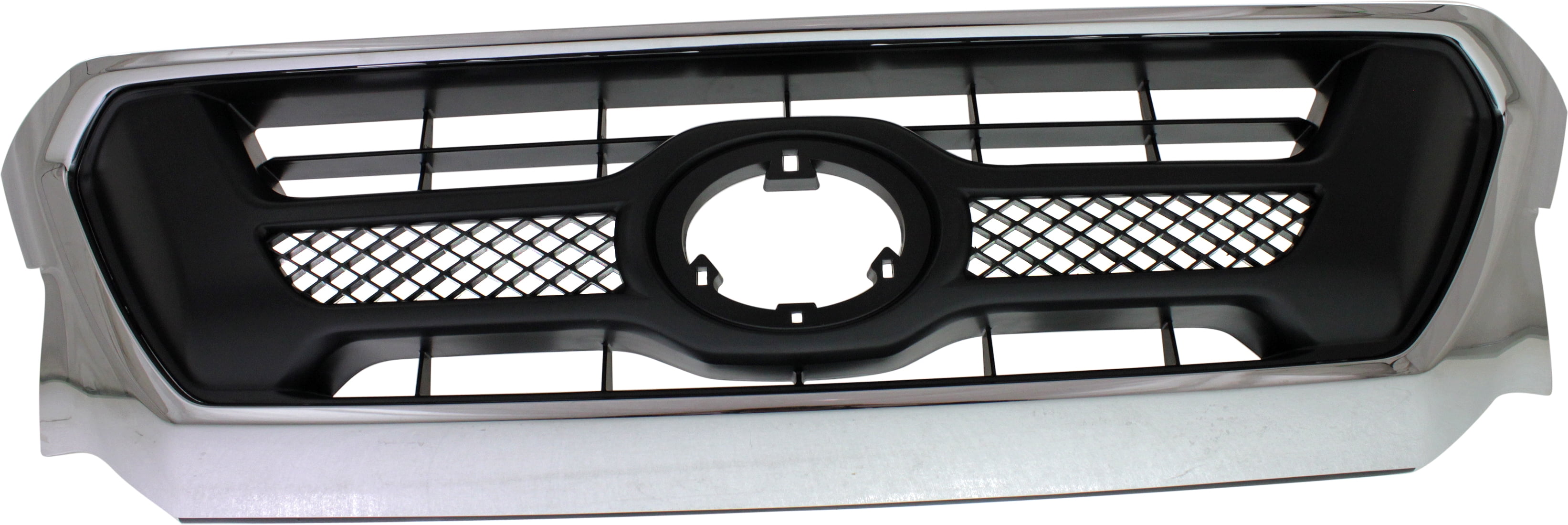 APS Compatible with 2012-2015 Toyota Tacoma Main Upper Stainless Steel Black 8x6 Horizontal Billet Grille Insert S18-J17968T 
