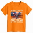 thumbnail image 4 of kpoplk Girls Patriotic Collection 250Th Anniversary T-Shirts USA Flag Print Tee Short Sleeve Shirt Kids Tops(Orange,13-14 Y), 4 of 4