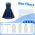thumbnail image 7 of Zaldita Kids Girls Shiny Sequins Junior Bridesmaid Dresses Sleeveless Wedding Party Dress Navy Blue 4, 7 of 7