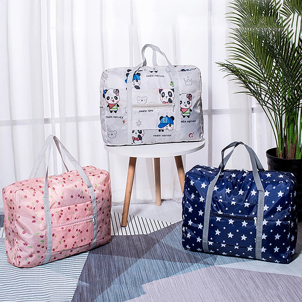 Women Men Travel Bag Canvas Weekend Overnight Carry On Luggage Bags Portable Travel Zipper Bag Handbag Sport Fitness Luggage Storage Pouch