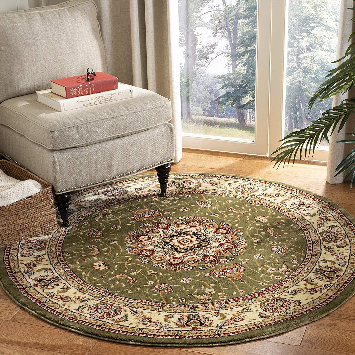 Safavieh Lyndhurst Collection LNH329B Traditional Medallion Sage and