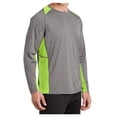thumbnail image 4 of Yellow Rooster Men's Long Sleeve Heather Colorblock Contender T-Shirt Vintage H./Lime Shock L, 4 of 6