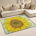 thumbnail image 2 of SKYSONIC Realistic Vintage Sunflower Lightweight Carpet Mats Area Soft Rugs Floor Mat Rug Decoration for Kids Room Living Room Bedroom 72 x 48 inches, 2 of 6