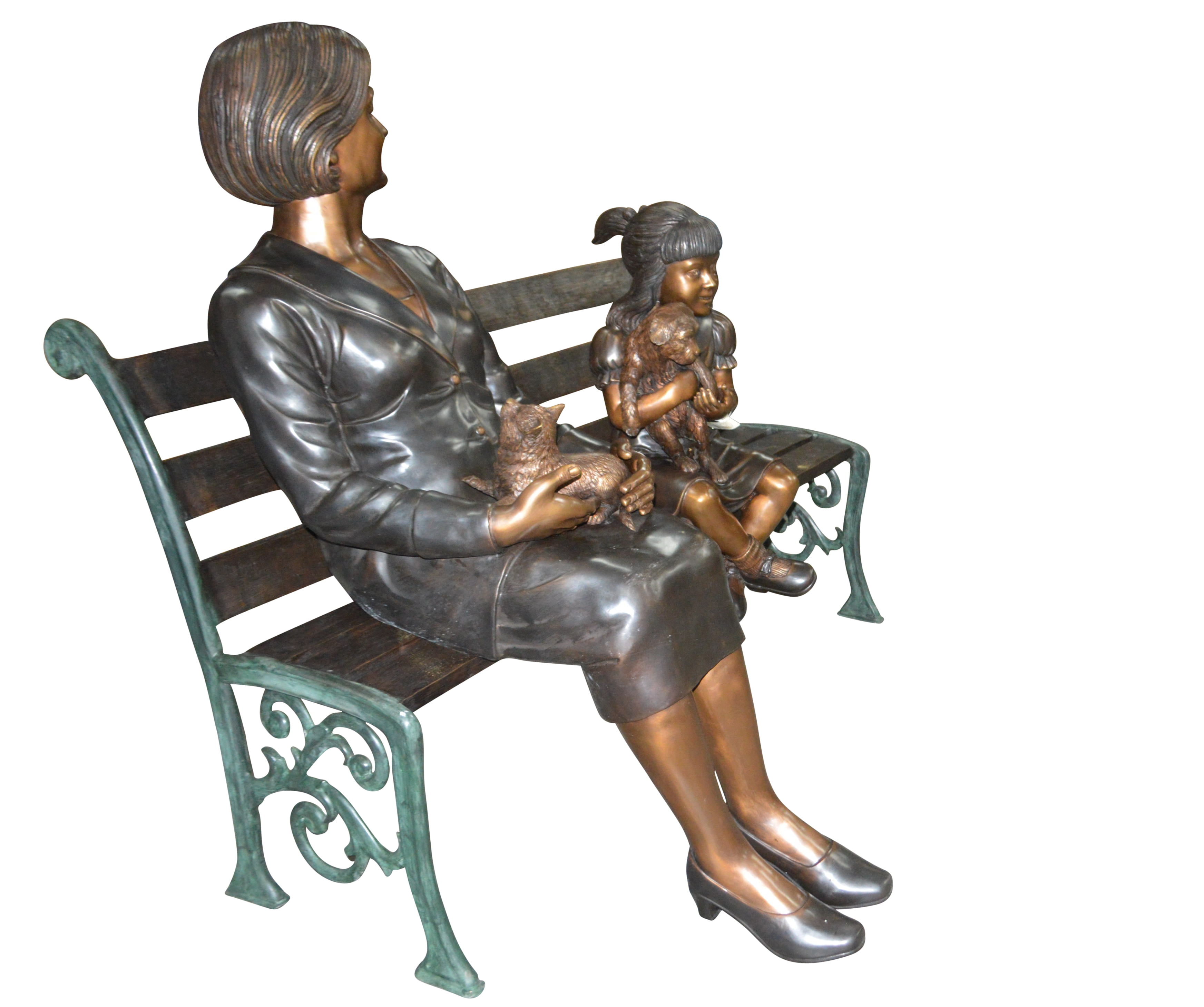 Grandmother And Granddaughter On Bench Statue Size 53 Quot L X 32 Quot W X 44 Quot H Walmart Com Walmart Com