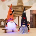 thumbnail image 3 of Peluche De Gnomos De Halloween Con Luces, Muñeco Sin Rostro De Calabaza De Peluche, Decoraciones De Halloween Para Ventana De Mesa De Chimenea Cateissary HA047081-01, 3 of 6
