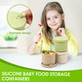 thumbnail image 6 of 3 Pack Silicone Food Storage Containers Set Sturdy Baby Food Storage Jars Leak Proof Snack Fruits Containers Heat Resistant Small Snack Containers Kit for Infants Kids, 6 of 9