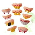 thumbnail image 2 of Shisuyan 10pcs Halloween Teeth Set Wacky Dentures Zombie Front Teeth Buck Teeth, 2 of 8