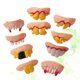 thumbnail image 4 of Juego de 10 piezas de dientes de Halloween, dentaduras postizas extravagantes, dientes frontales de zombi, dientes de conejo, 4 of 5