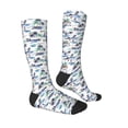 thumbnail image 4 of Lsque Hawaii Palms Printed Crew Socks Men's Women's LightWeight Thin Casual Calf Socks ,Knee High Socks,Cotton Socks, 4 of 9