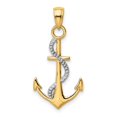 thumbnail image 3 of 14K W/Y Gold Polished Anchor w/rope Pendant, 3 of 3