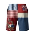 thumbnail image 4 of 4th of July Shorts for Men - 250th Anniversary Patriotic Print Shorts, Stars and Stripes Casual Summer Beach Holiday Shorts L, 4 of 6