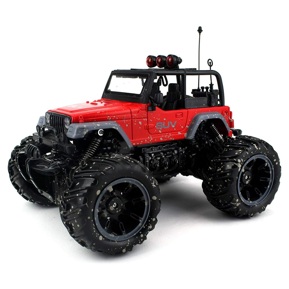 Cross Country Muddy SUV Remote Control RC Truck 1:16 Scale Rechargeable with Custom Mud Splatter