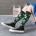 thumbnail image 5 of Honeii Christmas tree green plaid Print Long Socks,Novelty Design Socks Gift for Men and Women,Crew Socks,Calf Socks, 5 of 6