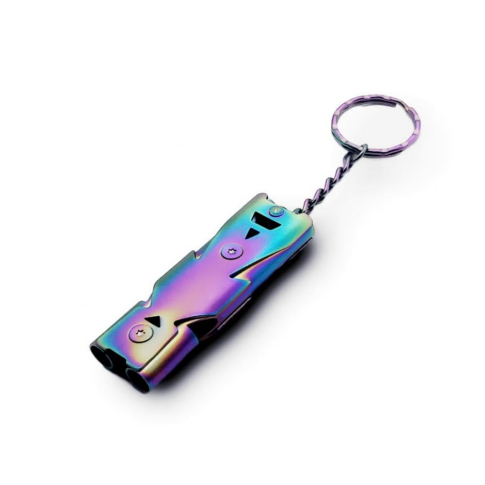 Nubarko Emergency Survival Whistle Keychain Necklace Titanium Outdoor Loud Coac 