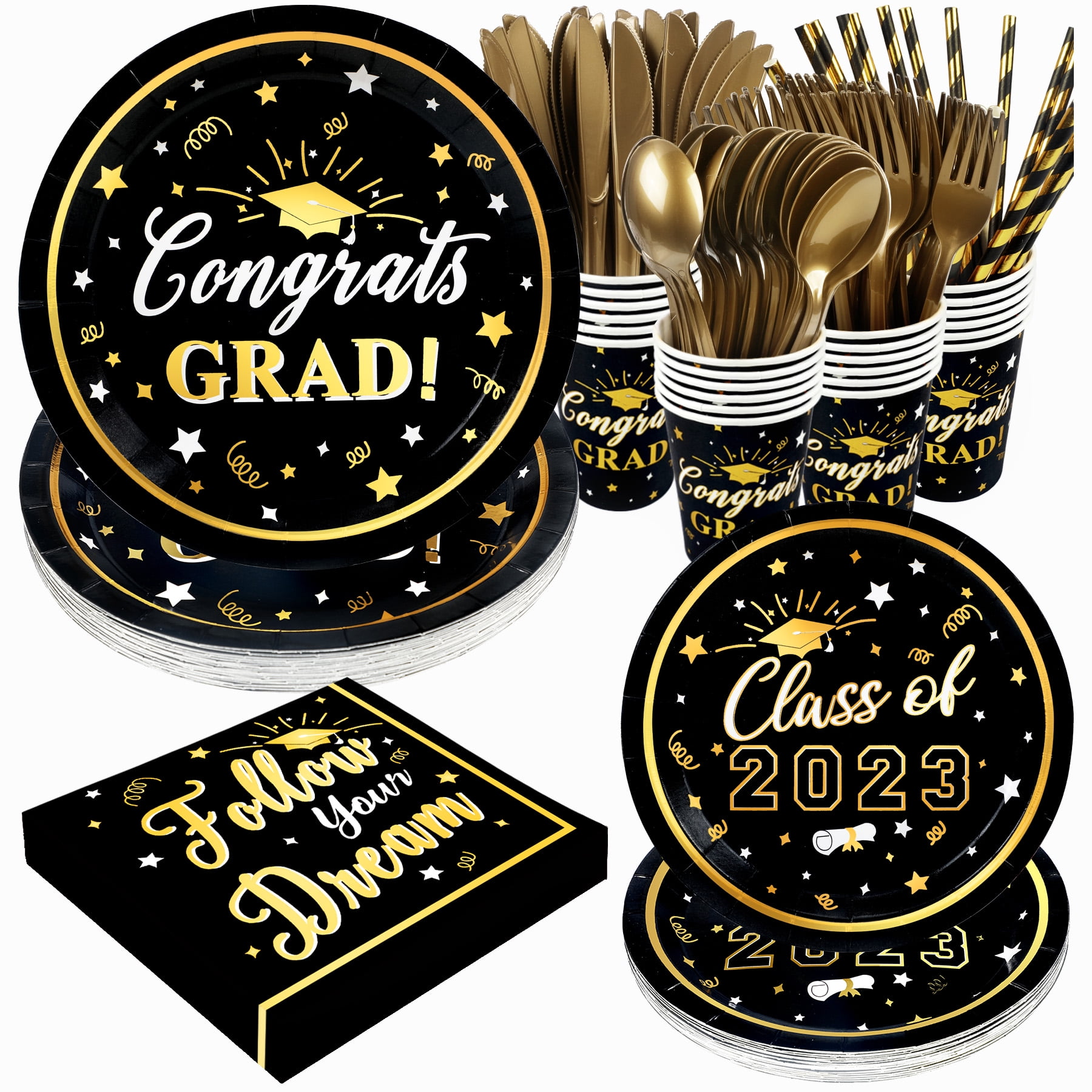 2023 Graduation Plates and Napkins Set Party Supplies Decorations, 192
