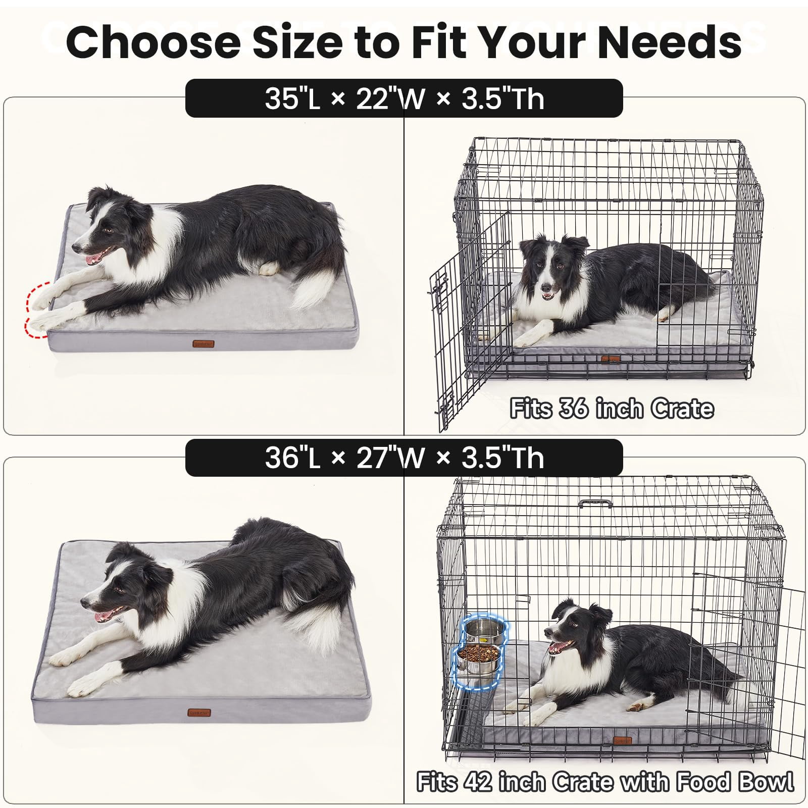 Waterproof Dog Bed For Medium Large Dogs  Machine-washable Removable Cover In Easy-clean Fabric High Density Foam & Easy-carry Handle Wider And Larger 36 Inch (pink)