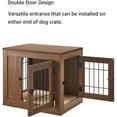 thumbnail image 6 of Unipaws Furniture Style Dog Crate for Small Dogs, Cats, Min Pigs, Rabbit, Indoor Aesthetic Puppy Kennel, Modern Decorative Wood Wire Pet House Dog Cage, Walnut, 6 of 7