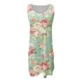 thumbnail image 3 of Vestido de Verano para Mujeres sin Mangas Cuello en V con Impresión de Bolsillo, Vestido Casual para Uso Diario Y de Fiesta, 3 of 5