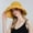 Yellow, variant on IDALL Sun Hat Visor Hats Women Outdoor Sunscreen Sun Hat All Match Tethered Large Brimmed Sun Hat Beach Hat Summer Hats Black One Size