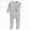 A21-Newborn Bodysuit-Grey, variant on 9-12 Months Newborn Baby Long Sleeve Footed Romper Ribbed Knit Bodysuit Jumpsuit Newborn Cotton Button Climbing Suit