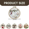 thumbnail image 2 of Clearance! Christmas Embroidery Kit with Embroidery Hoop 2024 New Easy Embroidery Kit for Beginners and Adults Full Embroidery Hoop Kit with Needles and Thread Included DIY Knitting DIY,White, 2 of 8