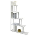 thumbnail image 5 of JESONVID L Shaped Bookshelf 5-Tier Modern Normcore Book Shelf Room Divider Bookcases Freestanding Corner Bookcase Shelves for Living Room Office Bedroom Hallway White, 5 of 8