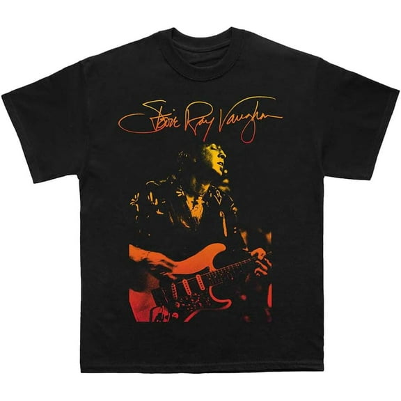Stevie Ray Vaughan Men's Signature T-Shirt Black X-Large | Officially Licensed Merchandise