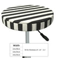 thumbnail image 4 of Haiem Black And White Thick Stripes Print Cushion Round Bar Chair Seat Cover Bar Chair Cushion Covers Elastic Washable Bar Chair Cover,Protects from Scratches and Stains-13 inch, 4 of 7
