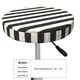 thumbnail image 4 of Balery Black And White Thick Stripes Fundas de asiento para taburete de bar redondo de tela de terciopelo ajustables que protegen de arañazos y manchas para sillas de 14 a 17 pulgadas.-12 inch, 4 of 7