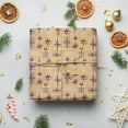 thumbnail image 2 of Merry Christmas Santa Hat Pattern Wrapping Paper For Festival Parties Wedding Birthday Xmas Wrap Pack Of 5 19"x27.5" Multicolor, 2 of 9