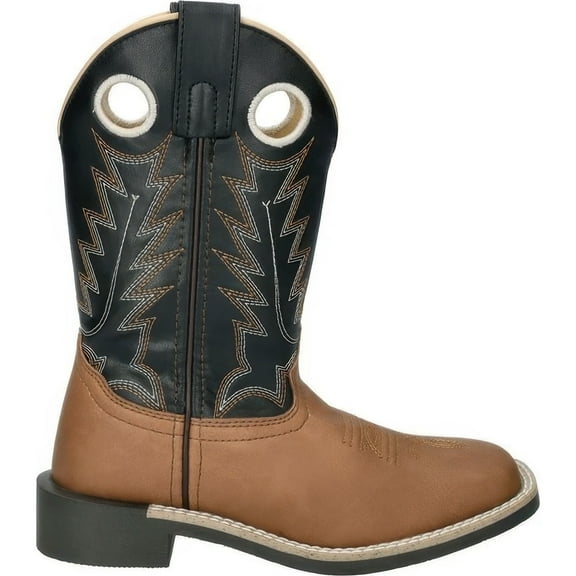SMOKY MOUNTAIN BOOTS Boys El Paso Western Brown and Black Boots, Size: 8.5, Width:R