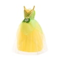 thumbnail image 2 of Princess Tiana Dress up Halloween Fairy Costume Toddler Girls Frog Princess Outfits for Birthday Party, 2 of 7