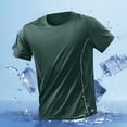 thumbnail image 6 of Blmnix Workout Shirts T shirts for Men Cotton T Shirts Pullover T-Shirt Short Sleeve Green Crew Neck Cotton Shirts for Men,M, 6 of 8