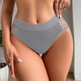 thumbnail image 2 of PMVFHDE Women Thong Half Coverage Lace Hollow Out Seamless Low Rise Underwear Breathable Comfortable Rear Lift Solid Color Panties For Women, 2 of 6
