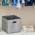 thumbnail image 5 of Household Essentials 6 ct Open Fabric Cube Storage Bins, Gray, 5 of 5