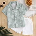 thumbnail image 2 of Caqnni Toddler Summer Pjs Outfit For 4-5 Years Outfit Toddler Boy Outfit Cartoon Print T Shirts Tank Top Plaid Elastic Shorts Set 2Pcs Birthday Infant Dinosaur Summer Set Dailywear Set, 2 of 9
