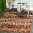 thumbnail image 3 of SAFAVIEH Veranda Luwig Southwestern Indoor/Outdoor Area Rug, 6'7" x 6'7" Square, Red/Chocolate, 3 of 8
