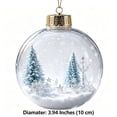 thumbnail image 3 of DefiDgd Lighted Clear Acrylic Christmas Ball Ornament,3D Miniature Snowy Winter Scene Hanging Bauble With Gold Cap for Xmas Tree Holiday Home Decor,Gift, 3 of 7